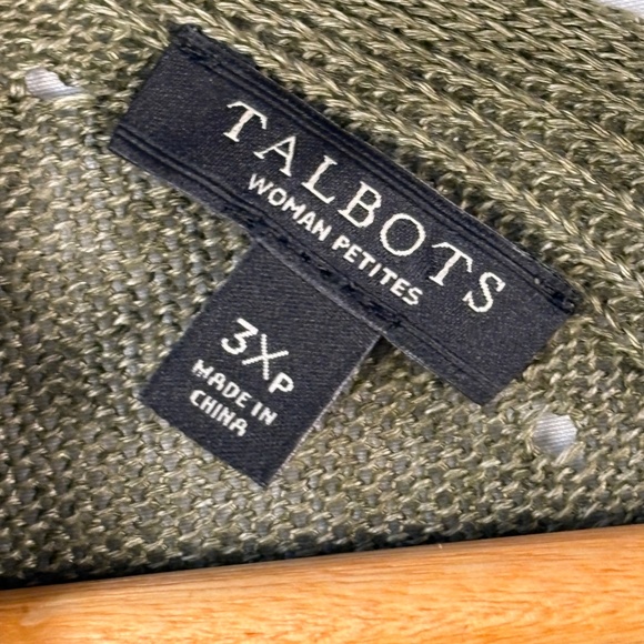 Talbots Womens Linen Open Front Cardigan Duster Sweater 3XL Petite Beach Office - Picture 5 of 11